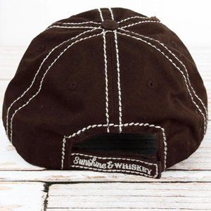 DISTRESSED BROWN 'SUNSHINE & WHISKEY' CAP